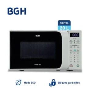 MICROONDAS BGH 20 LTS DIGITAL BLANCO